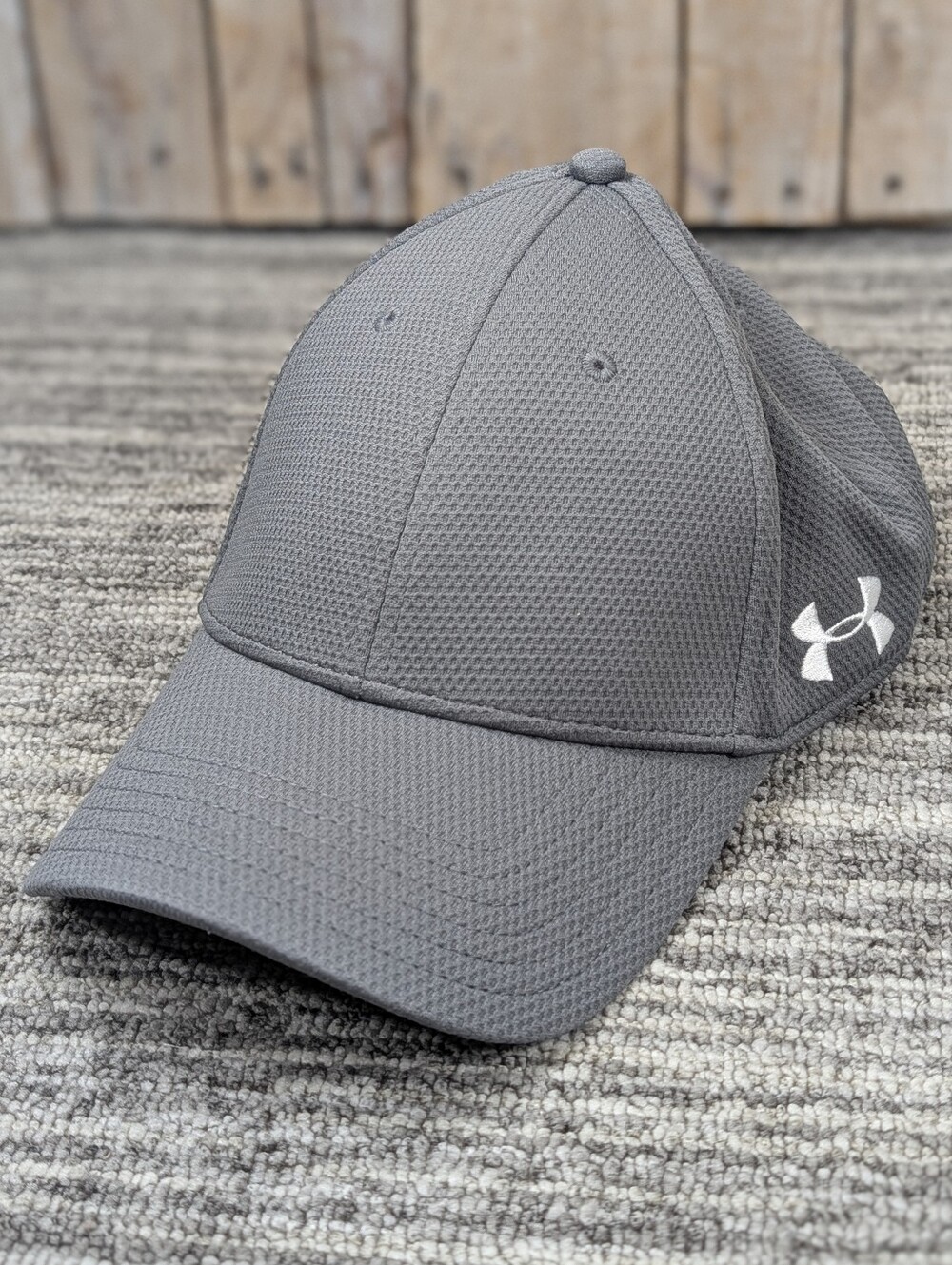 Under Armour: Curved Brim Stretch Fit Blank Hat - Gray - Men's